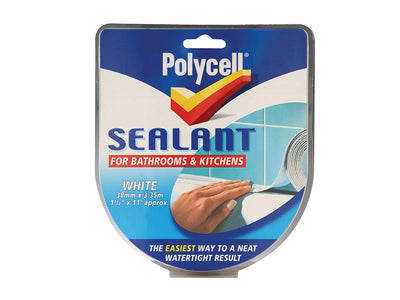 Polycell Sealant Strip Kitchen / Bathroom White 41mm – – Now available at MTN Shop UK.