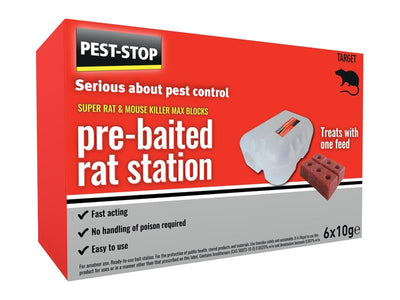 Pest-Stop (Pelsis Group) Super Rat & Mouse Killer Wax Block Pre-Baited Station – – Now available at MTN Shop UK.