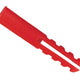 Rawlplug Red Plastic Plugs Screw Size No.6-12 (10 x Card 100)