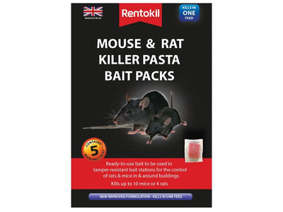 Rentokil Mouse & Rat Killer Pasta Bait (Sachets 5) – – Now available at MTN Shop UK.