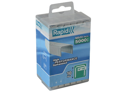 Rapid 140/10 10mm Galvanised Staples (Poly Pack 5000) – – Now available at MTN Shop UK.
