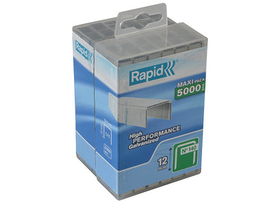 Rapid 140/12 12mm Galvanised Staples (Poly Pack 5000) – – Now available at MTN Shop UK.