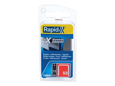 Rapid 53/12B 12mm Stainless Steel Fine Wire Staples (Box 1080) – – Now available at MTN Shop UK.