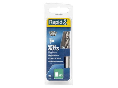 Rapid Steel Rivet Nuts M3 (Pack 20 + Free Drill Bit) – – Now available at MTN Shop UK.
