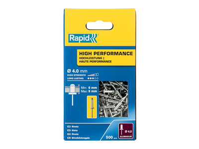 Rapid High Performance Rivets 4 x 12mm (Box 500) – – Now available at MTN Shop UK.