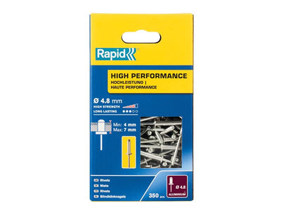Rapid High Performance Rivets 4.8 x 10mm (Box 350) – – Now available at MTN Shop UK.