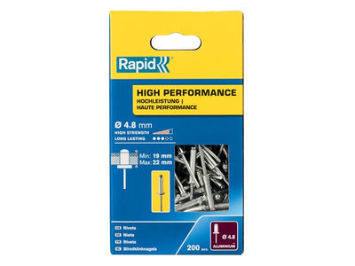 Rapid High Performance Rivets 4.8 x 25mm (Box 200) – – Now available at MTN Shop UK.