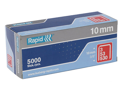 Rapid 53/10B 10mm Galvanised Staples (Box 5000) – – Now available at MTN Shop UK.