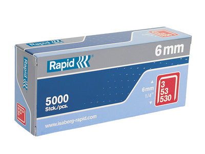 Rapid 53/6B 6mm Galvanised Staples (Box 5000) – – Now available at MTN Shop UK.