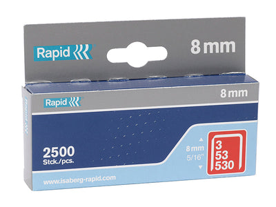 Rapid 53/8B 8mm Galvanised Staples (Box 2500) – – Now available at MTN Shop UK.