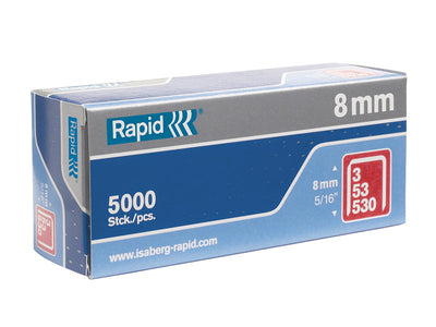 Rapid 53/8B 8mm Galvanised Staples (Box 5000) – – Now available at MTN Shop UK.