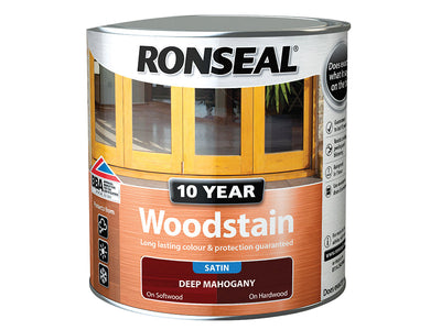 Ronseal 10 Year Woodstain Deep Mahogany 2.5 litre – – Now available at MTN Shop UK.