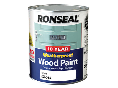 Ronseal 10 Year Weatherproof Wood Paint White Gloss 750ml – – Now available at MTN Shop UK.