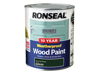 Ronseal 10 Year Weatherproof Wood Paint Racing Green Gloss 750ml – – Now available at MTN Shop UK.