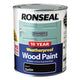 Ronseal  10 Year Weatherproof Wood Paint Black Satin 750ml