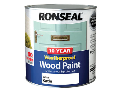 Ronseal 10 Year Weatherproof Wood Paint White Satin 2.5 litre – – Now available at MTN Shop UK.