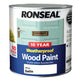 Ronseal  10 Year Weatherproof Wood Paint White Satin 2.5 litre