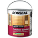 Ronseal  Crystal Clear Outdoor Varnish Matt 750ml