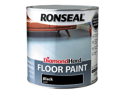 Ronseal Diamond Hard Floor Paint Satin Black 2.5 litre – – Now available at MTN Shop UK.