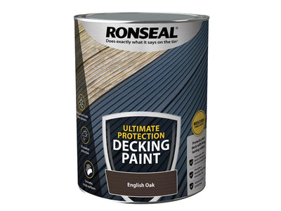 Ronseal Ultimate Protection Decking Paint English Oak 5 litre – – Now available at MTN Shop UK.