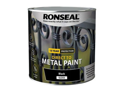 Ronseal Direct to Metal Paint Black Gloss 2.5 litre – – Now available at MTN Shop UK.