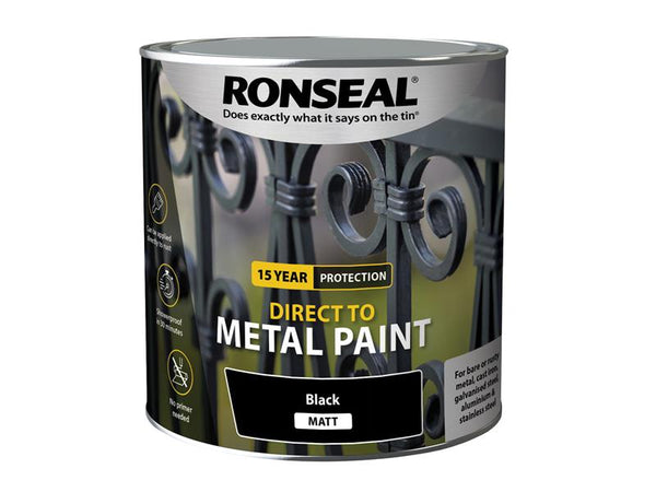 Ronseal Direct to Metal Paint Black Matt 2.5 litre – – Now available at MTN Shop UK.