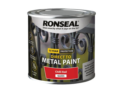 Ronseal Direct to Metal Paint Chilli Red Gloss 250ml – – Now available at MTN Shop UK.
