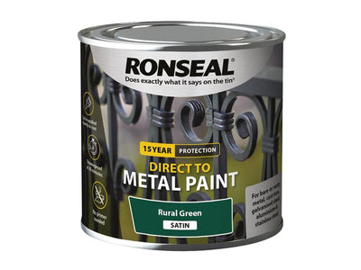 Ronseal Direct to Metal Paint Rural Green Satin 250ml – – Now available at MTN Shop UK.