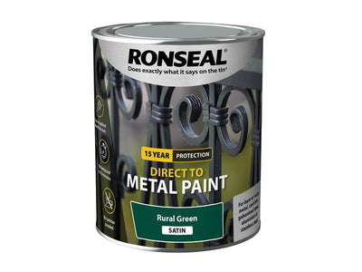 Ronseal Direct to Metal Paint Rural Green Satin 750ml – – Now available at MTN Shop UK.