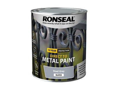 Ronseal Direct to Metal Paint Steel Grey Gloss 750ml – – Now available at MTN Shop UK.
