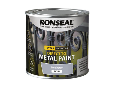 Ronseal Direct to Metal Paint Steel Grey Satin 250ml – – Now available at MTN Shop UK.