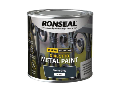 Ronseal Direct to Metal Paint Storm Grey Matt 250ml – – Now available at MTN Shop UK.