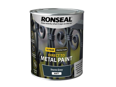 Ronseal Direct to Metal Paint Storm Grey Matt 750ml – – Now available at MTN Shop UK.