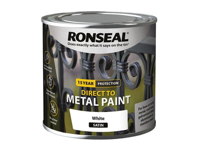 Ronseal Direct to Metal Paint White Satin 250ml – – Now available at MTN Shop UK.