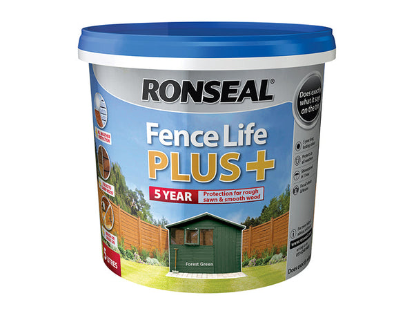 Ronseal Fence Life Plus+ Forest Green 5 litre – – Now available at MTN Shop UK.