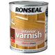 Ronseal  Interior Varnish Quick Dry Gloss Dark Oak 250ml