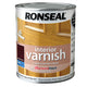 Ronseal  Interior Varnish Quick Dry Satin Deep Mahogany 750ml