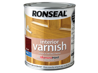 Ronseal Interior Varnish Quick Dry Satin Teak 750ml – – Now available at MTN Shop UK.