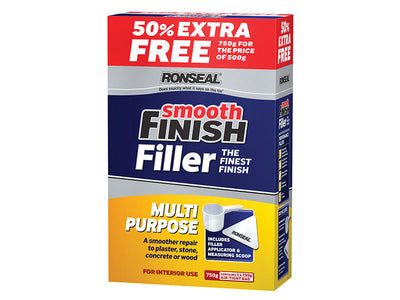 Ronseal Smooth Finish Multipurpose Wall Powder Filler 500g + 50% – – Now available at MTN Shop UK.