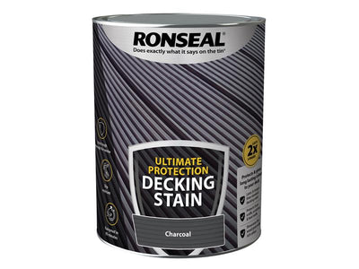 Ronseal Ultimate Protection Decking Stain Charcoal 5 litre – – Now available at MTN Shop UK.