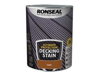 Ronseal Ultimate Protection Decking Stain Cedar 5 litre – – Now available at MTN Shop UK.