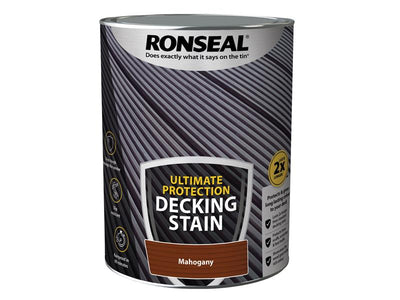 Ronseal Ultimate Protection Decking Stain Rich Mahogany 5 litre – – Now available at MTN Shop UK.