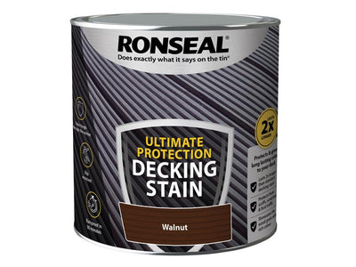 Ronseal Ultimate Protection Decking Stain Walnut 2.5 litre – – Now available at MTN Shop UK.