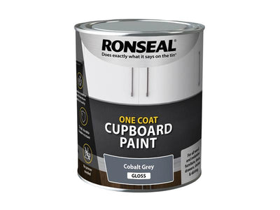 Ronseal One Coat Cupboard Paint Cobalt Grey Gloss 750ml – – Now available at MTN Shop UK.