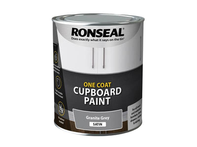 Ronseal One Coat Cupboard Paint Granite Grey Satin 750ml – – Now available at MTN Shop UK.