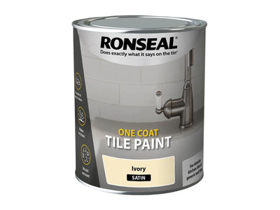 Ronseal One Coat Tile Paint Ivory Satin 750ml – – Now available at MTN Shop UK.