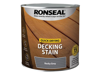 Ronseal Quick Drying Decking Stain Rocky Grey 2.5 litre – – Now available at MTN Shop UK.