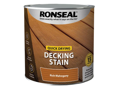 Ronseal Quick Drying Decking Stain Rich Mahogany 2.5 litre – – Now available at MTN Shop UK.