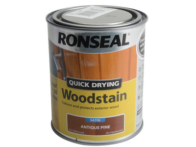 Ronseal Quick Drying Woodstain Satin Antique Pine 750ml – – Now available at MTN Shop UK.