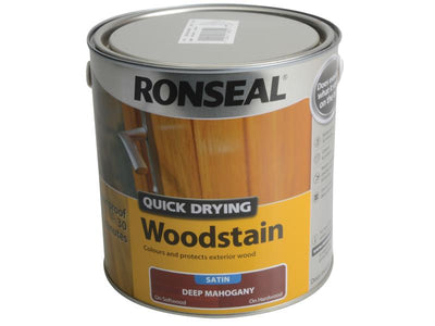 Ronseal Quick Drying Woodstain Satin Deep Mahogany 2.5 litre – – Now available at MTN Shop UK.